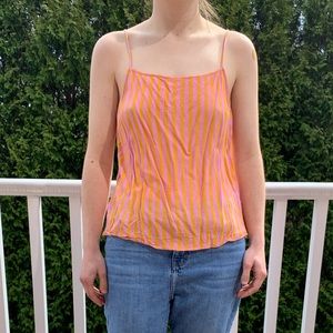 Topshop pink and orange tank top